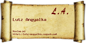 Lutz Angyalka névjegykártya